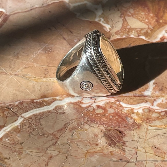 David yurman diamonds and citrine ring - Picture 2 of 4
